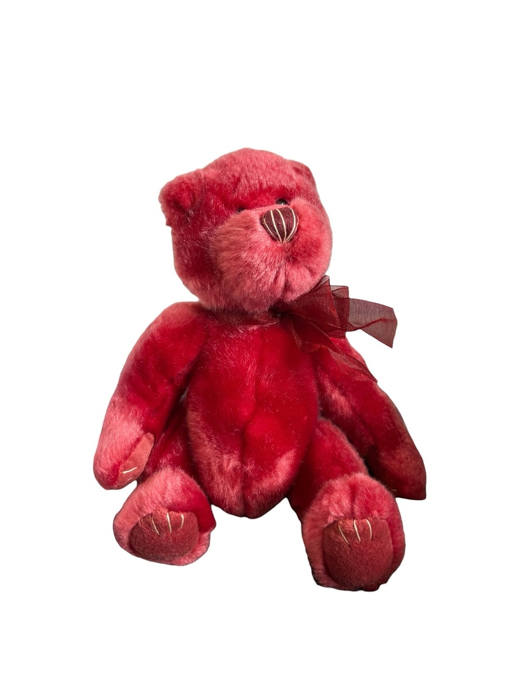 Ganz Heritage Collection Ally Teddy Bear Plush Red Burgundy 2004 8”